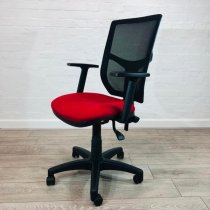 Senator Task Mesh Back Chair, Fully Adjustable, Red & Black Senator Task Mesh Back Chair, Fully Adjustable, Red & Black