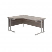 Jemini 1600mm Grey Oak/Silver Cantilever Left Hand Radial Desk Jemini 1600mm Grey Oak/Silver Cantilever Left Hand Radial Desk