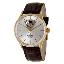 Edox Men's 'Les Vauberts Automatic' Yellow Goldtone Stainless Steel Mechanical A Edox Men's 'Les Vauberts Automatic' Yellow Goldtone Stainless Steel Mechanical A